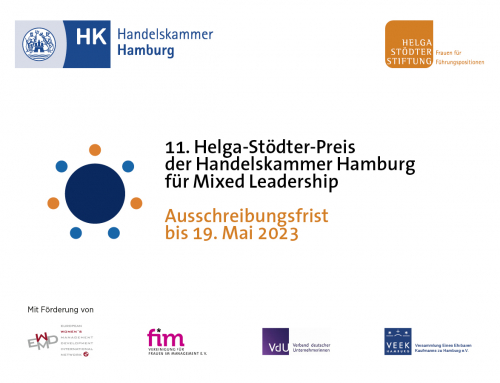 Bewerben Sie sich für den Helga-Stödter-Preis 2023 der Handelskammer Hamburg für Mixed Leadership